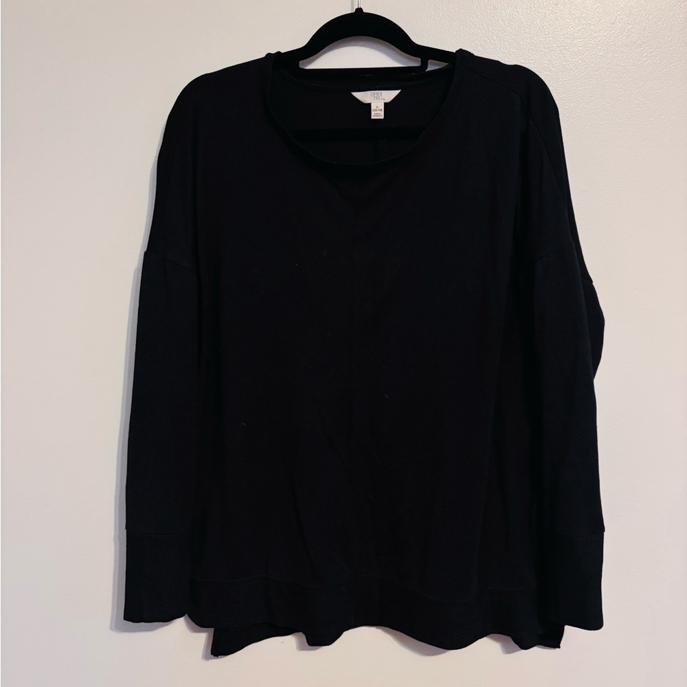 Time and Tru black long sleeve top size large